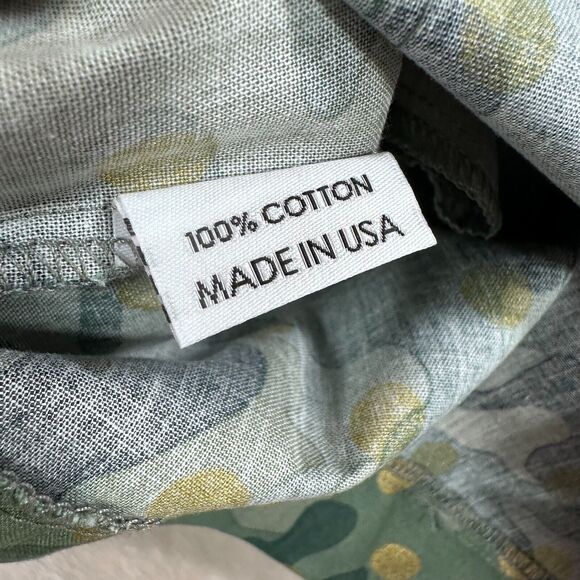 Smiling Button Tunic Dress Girls Size 5 Green Camo Gold Polka Dot New - Picture 4 of 8